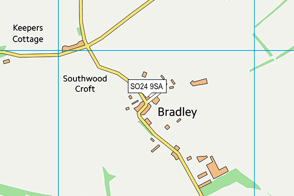 SO24 9SA map - OS VectorMap District (Ordnance Survey)