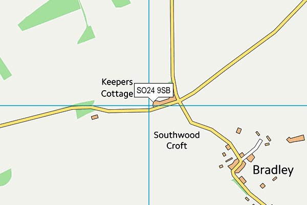 SO24 9SB map - OS VectorMap District (Ordnance Survey)