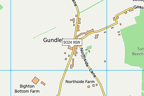 SO24 9SW map - OS VectorMap District (Ordnance Survey)