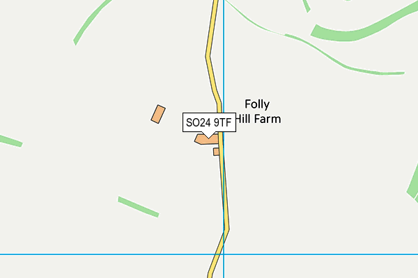 SO24 9TF map - OS VectorMap District (Ordnance Survey)