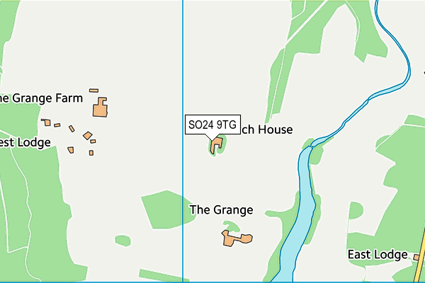 SO24 9TG map - OS VectorMap District (Ordnance Survey)