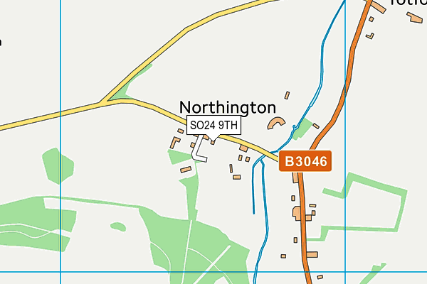 SO24 9TH map - OS VectorMap District (Ordnance Survey)