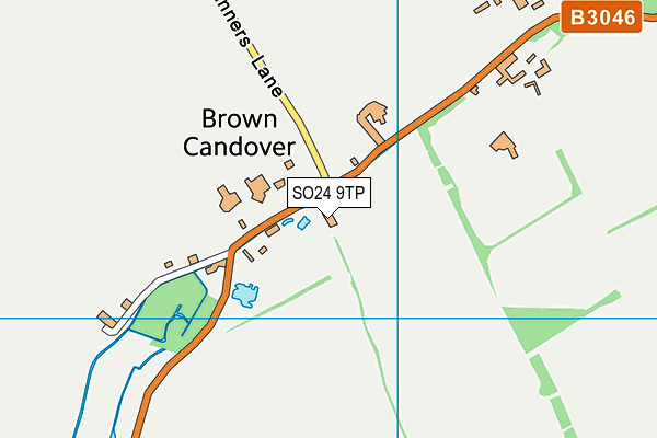 SO24 9TP map - OS VectorMap District (Ordnance Survey)