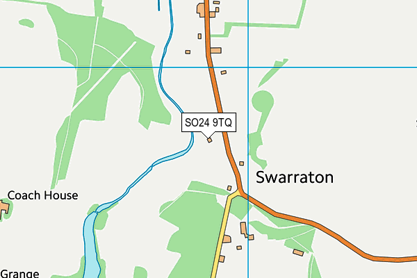 SO24 9TQ map - OS VectorMap District (Ordnance Survey)