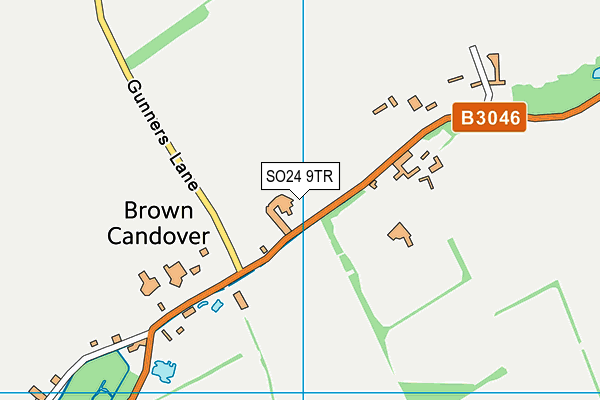 SO24 9TR map - OS VectorMap District (Ordnance Survey)