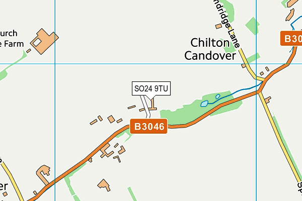 SO24 9TU map - OS VectorMap District (Ordnance Survey)