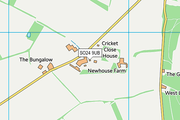 SO24 9UB map - OS VectorMap District (Ordnance Survey)