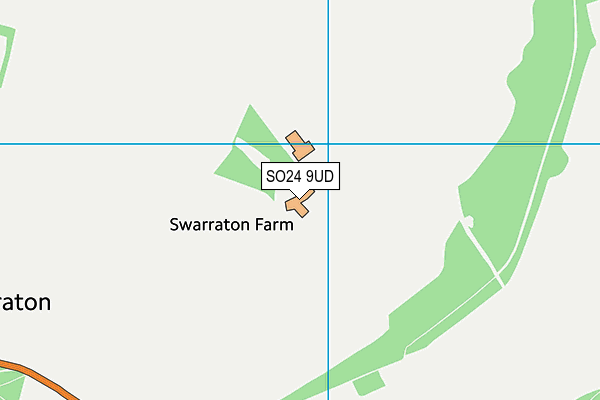 SO24 9UD map - OS VectorMap District (Ordnance Survey)