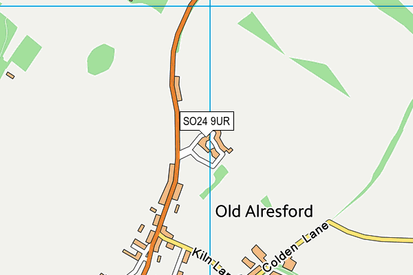 SO24 9UR map - OS VectorMap District (Ordnance Survey)