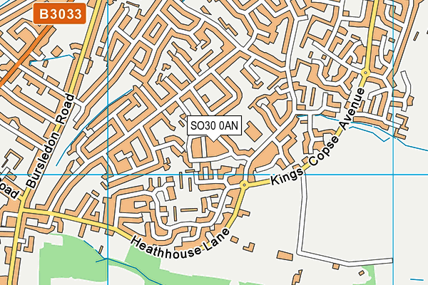 SO30 0AN map - OS VectorMap District (Ordnance Survey)