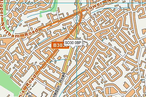 SO30 0BP map - OS VectorMap District (Ordnance Survey)