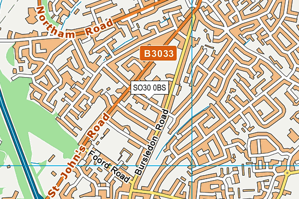 SO30 0BS map - OS VectorMap District (Ordnance Survey)