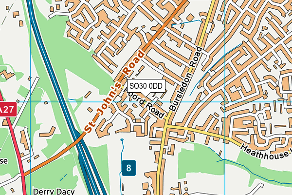 SO30 0DD map - OS VectorMap District (Ordnance Survey)