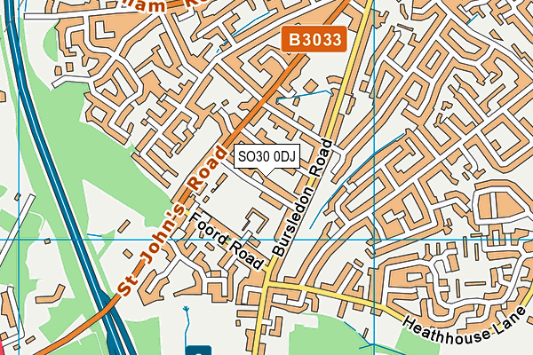SO30 0DJ map - OS VectorMap District (Ordnance Survey)