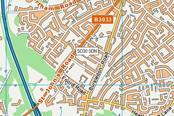 SO30 0DN map - OS VectorMap District (Ordnance Survey)