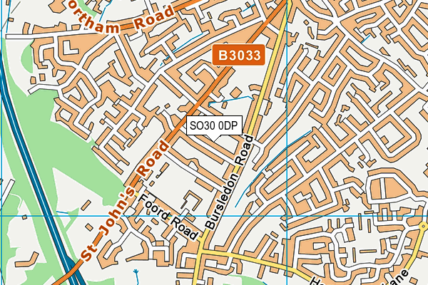 SO30 0DP map - OS VectorMap District (Ordnance Survey)