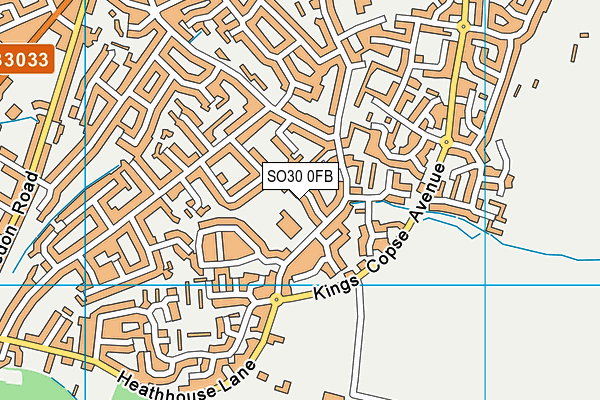 SO30 0FB map - OS VectorMap District (Ordnance Survey)