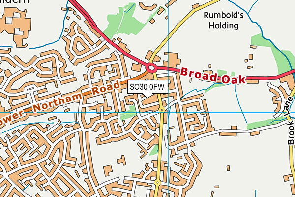 SO30 0FW map - OS VectorMap District (Ordnance Survey)