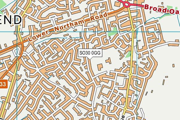 Freegrounds Junior School map (SO30 0GG) - OS VectorMap District (Ordnance Survey)
