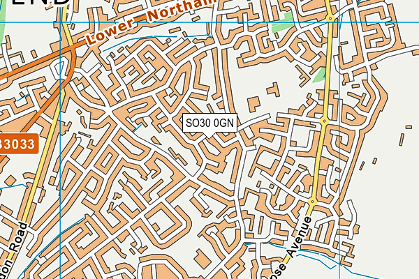 SO30 0GN map - OS VectorMap District (Ordnance Survey)