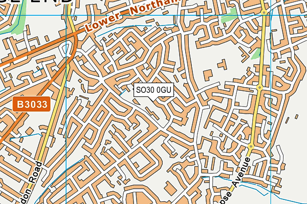 SO30 0GU map - OS VectorMap District (Ordnance Survey)