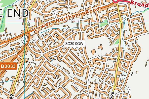 SO30 0GW map - OS VectorMap District (Ordnance Survey)