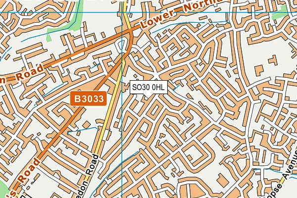 SO30 0HL map - OS VectorMap District (Ordnance Survey)