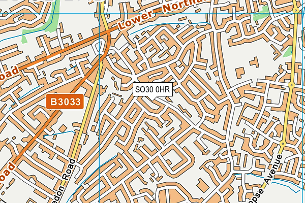 SO30 0HR map - OS VectorMap District (Ordnance Survey)