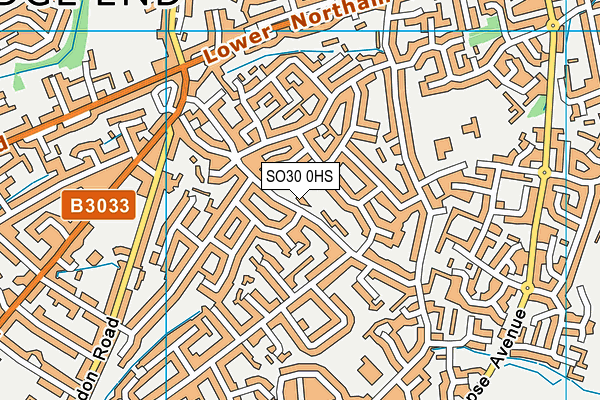 SO30 0HS map - OS VectorMap District (Ordnance Survey)