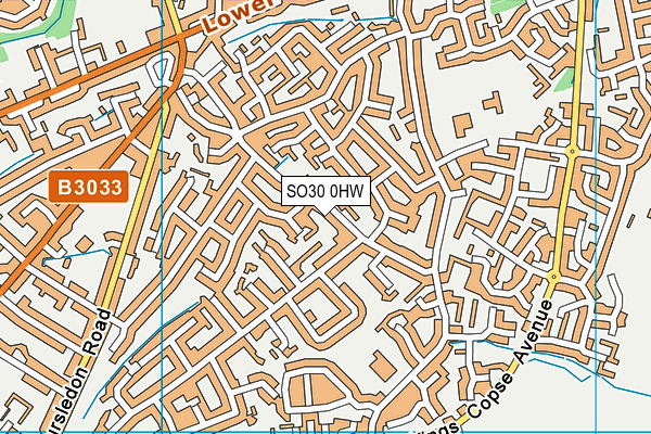 SO30 0HW map - OS VectorMap District (Ordnance Survey)