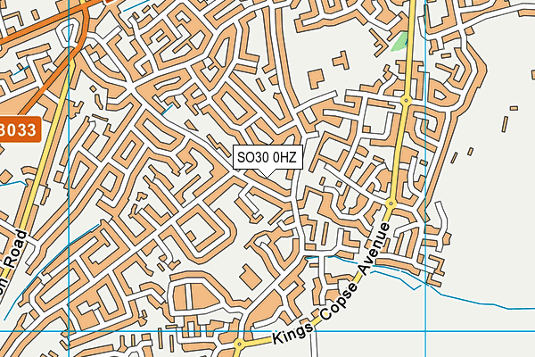 SO30 0HZ map - OS VectorMap District (Ordnance Survey)