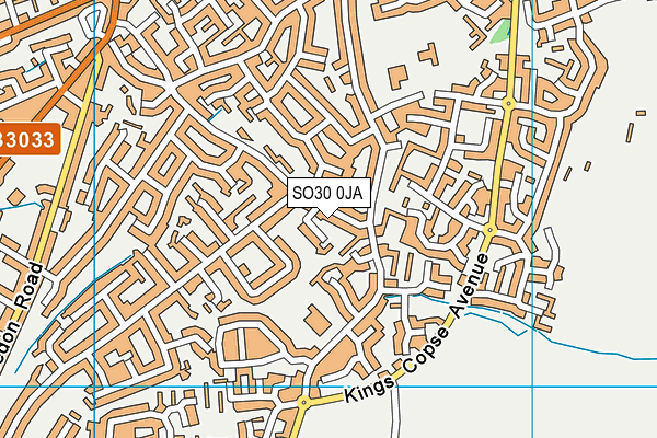 SO30 0JA map - OS VectorMap District (Ordnance Survey)