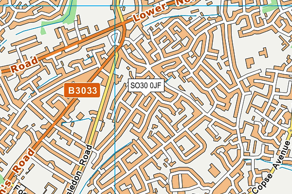SO30 0JF map - OS VectorMap District (Ordnance Survey)