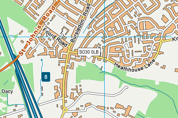 SO30 0LB map - OS VectorMap District (Ordnance Survey)