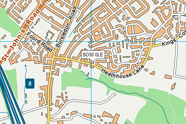 SO30 0LE map - OS VectorMap District (Ordnance Survey)