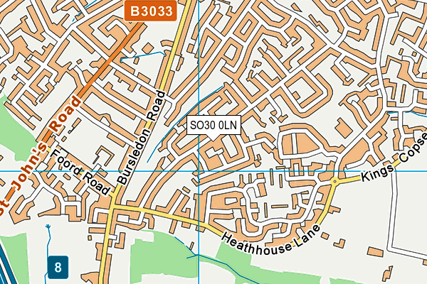 SO30 0LN map - OS VectorMap District (Ordnance Survey)