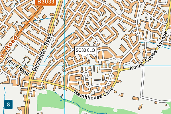 SO30 0LQ map - OS VectorMap District (Ordnance Survey)