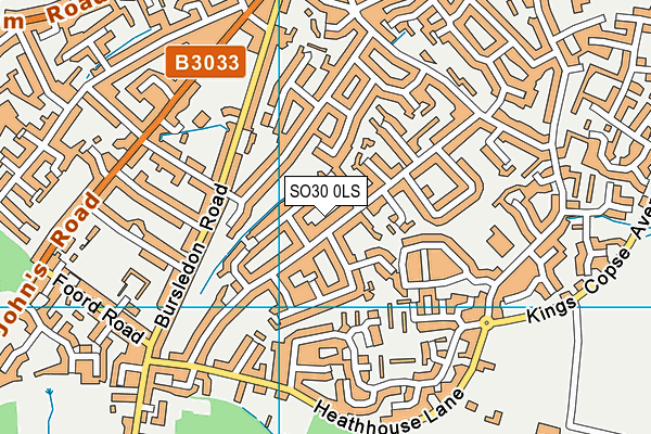 SO30 0LS map - OS VectorMap District (Ordnance Survey)