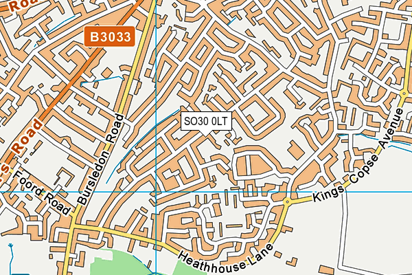 SO30 0LT map - OS VectorMap District (Ordnance Survey)