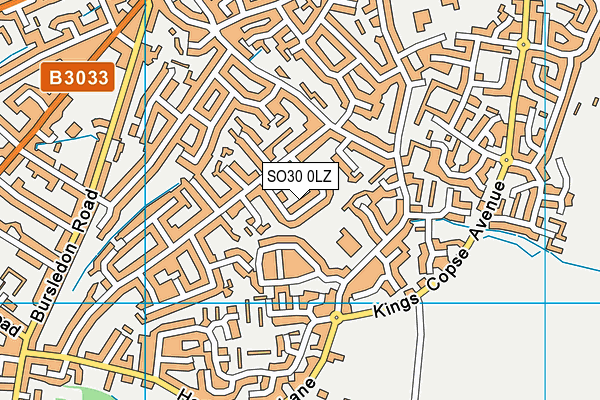 SO30 0LZ map - OS VectorMap District (Ordnance Survey)