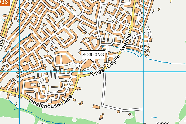 SO30 0NG map - OS VectorMap District (Ordnance Survey)