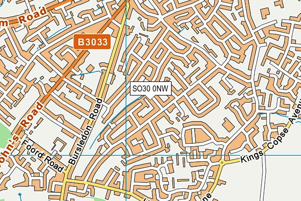 SO30 0NW map - OS VectorMap District (Ordnance Survey)