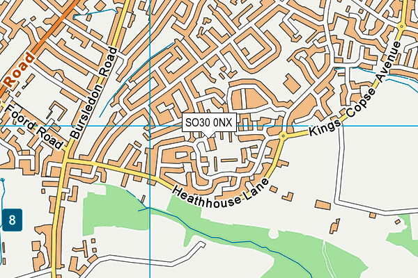 SO30 0NX map - OS VectorMap District (Ordnance Survey)