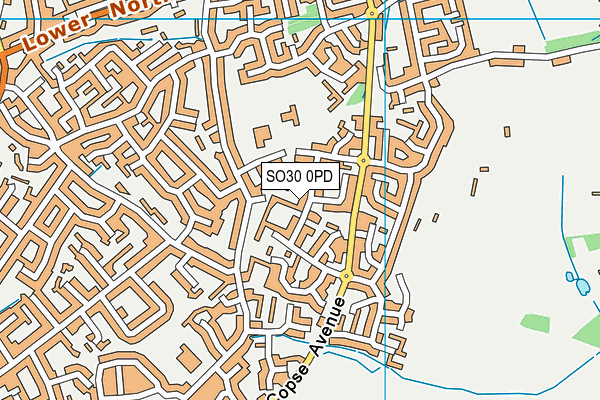 SO30 0PD map - OS VectorMap District (Ordnance Survey)