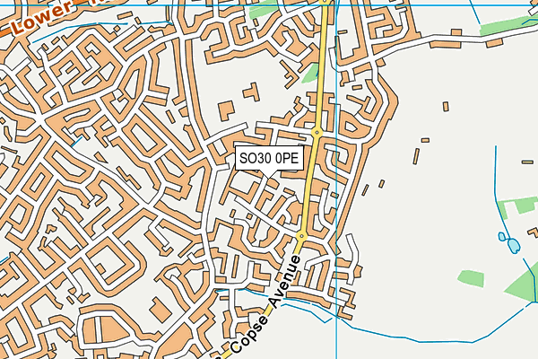 SO30 0PE map - OS VectorMap District (Ordnance Survey)
