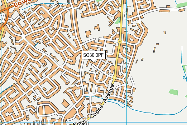 SO30 0PF map - OS VectorMap District (Ordnance Survey)