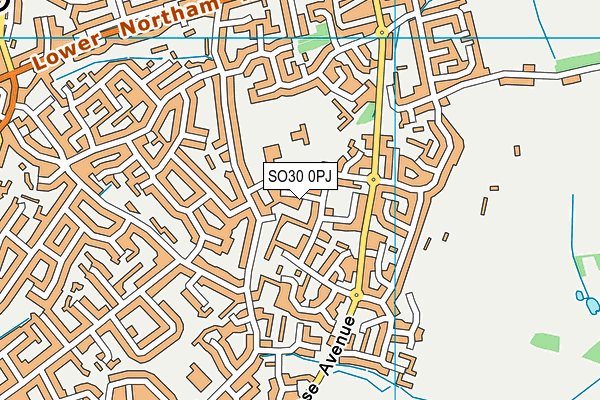 SO30 0PJ map - OS VectorMap District (Ordnance Survey)