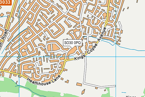 Kings Copse Primary School map (SO30 0PQ) - OS VectorMap District (Ordnance Survey)