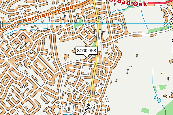 SO30 0PS map - OS VectorMap District (Ordnance Survey)