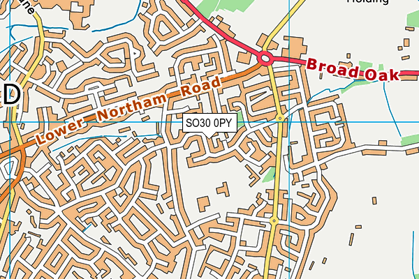 SO30 0PY map - OS VectorMap District (Ordnance Survey)